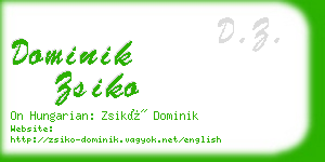 dominik zsiko business card